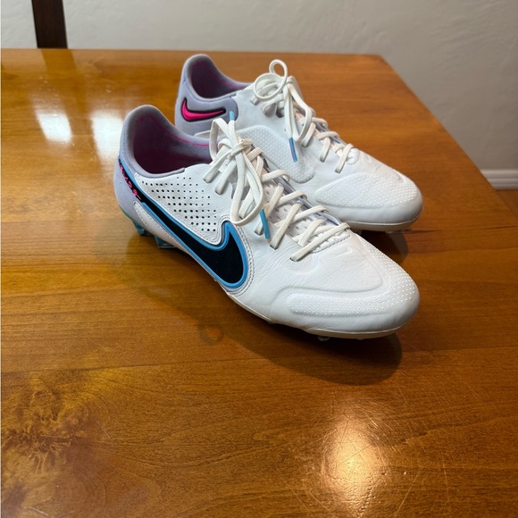 Nike Tiempo Legend 9 Elite FG White and Baltic Blue